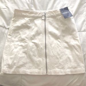 White corduroy skirt